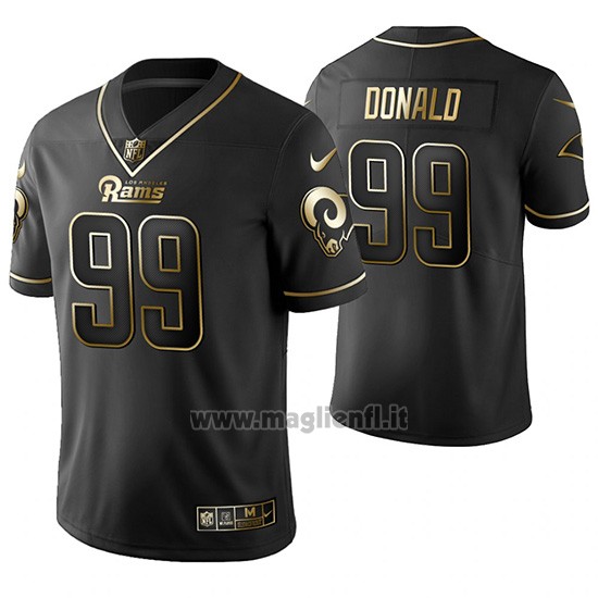 Maglia NFL Limited Los Angeles Rams Aaron Donald Golden Edition Nero